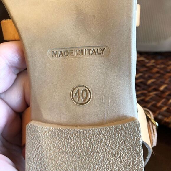 AQUA - L Sz 9 Emmie Strappy Slingback Sandals in Natural Leather. NEW IN BOX!! - Picture 5 of 16